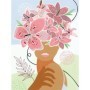 Pictura pe numere Tablou Canvas femeie cu flori in cap